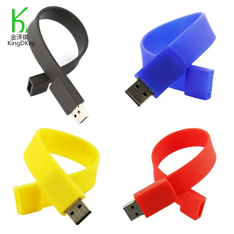 Mini Usb Flash Drive Bracelet Bare Free Sample Manufacturer 1 Dollar Silicon Super Wearable Power With Logo Printing Wristbands