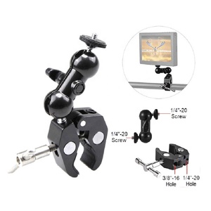 Accessoires photo Takenoken : <span class=keywords><strong>Super</strong></span> pince griffe de crabe en aluminium et bras magique à double rotule pour moniteurs LCD - Product Image 4