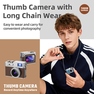 Mini caméra avec écran de 0,96 pouce, enregistreur vidéo portable pour sports de plein air 1080P HD, pendentif de collier, caméra numérique rétro - Product Image 2