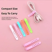 50 attaches-câbles en silicone pour gestion des câbles, supports pour chargeurs, souris, écouteurs et enrouleurs de câbles de données