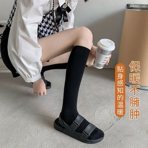 Japanese Style Solid Color Calf <b>Socks</b> Thickened Women's Warm <b>Winter</b> Knee High <b>Socks</b> Seamless Thermo Design - Product Image 3