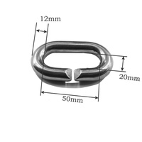 304/316 accessoires de chaîne en acier inoxydable maillon de chaîne en forme de C marin reliant l'anneau soudé