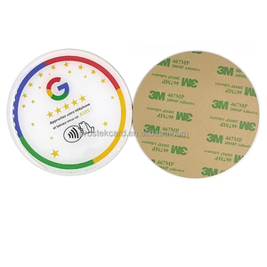 Venta caliente de alta calidad <span class=keywords><strong>Google</strong></span> Nfc epoxi placa redonda Placa de menú <span class=keywords><strong>Google</strong></span> Review Stand Display Card - Product Image 1