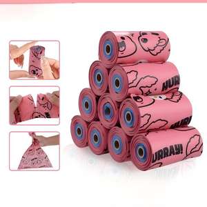 Sacs à déjections pour animaux <span class=keywords><strong>de</strong></span> compagnie personnalisés, bicolores, biodégradables, pour chats et chiens, fournisseur OEM/ODM, sacs poubelle écologiques - Product Image 1