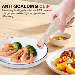 Pinza para platos, pinza antideslizante resistente al calor, agarre reutilizable para cocinar, platos de cocina, microondas, encimera, mesa de comida - Product Image 4