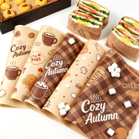 Kertas Burger Anti Minyak Biodegradable Kertas Anti Minyak Gulungan Kustom Kertas Anti Minyak Bermerek Kelas Makanan