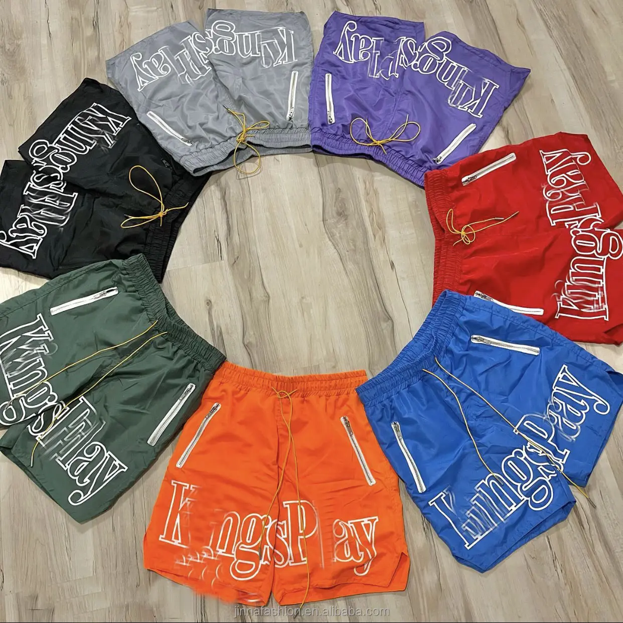 Wholesale Mens Summer Gym Workout Quick Dry Sports Jogger Shorts Custom Zip Pocket Beach Knee Length Basketball Shorts For Men