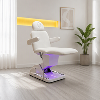 Table de beauté électrique en PU avec commande au pied et hauteur réglable ; Fauteuil de tatouage multifonctionnel ; Table pour microblading et extensions de cils ; Salon