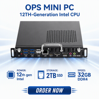 Ordinateur industriel INYUDA M12U M13U OPS sans ventilateur, processeur Intel Core I5 I7 de 12e/13e génération, pour écran de tableau blanc interactif