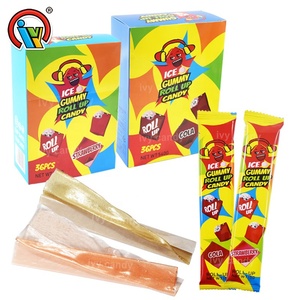 Hot Selling Halal <strong>Fruit</strong> <strong>Roll</strong> <strong>Ups</strong> Gummy <strong>Roll</strong> Ice Candy Factory - Product Image 1