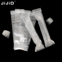 Sac alimentaire personnalisé JIJID 55x280mm, sac d'emballage pour sucettes glacées et glaçons, petit sac long à fermeture éclair, sac givré