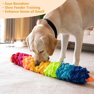 Jouet interactif de distribution de friandises pour chiens et chiots, tapis de renifflement en forme de serpent arc-en-ciel pour la recherche de nourriture et l'alimentation lente en gros - Product Image 5