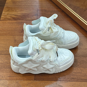 Baskets décontractées pour femmes, plateforme tendance, multicolores, lacets épais, style streetwear, skateboarding, confortables, tige en PU, semelle intermédiaire en caoutchouc - Product Image 4