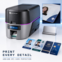 Imprimante de cartes d'identité Entrust Sigma DS3 True 600*600 DPI, impression directe sur carte PVC, machine d'impression de badges intelligents recto-verso