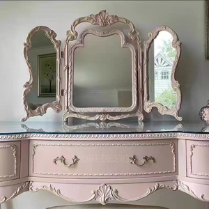 <span class=keywords><strong>Mesa</strong></span> de tocador multifuncional estilo princesa vintage europea para dormitorio, estilo celebridad de internet - Product Image 4