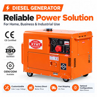 Nouveau Générateur Diesel Portable Silencieux Refroidi par Air de 3 à 7 kW, Configuration Optionnelle pour Petites Ateliers, Location d'Événements, Alimentation de Secours pour Bâtiments