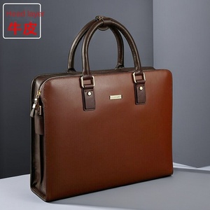 Sac à bandoulière de luxe <span class=keywords><strong>en</strong></span> cuir de vachette véritable pour homme, mallette d'affaires étanche, style <span class=keywords><strong>avocat</strong></span> tendance - Product Image 2