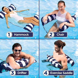 Hồ Bơi Bơm Hơi Float Nước Võng Lounger Cho Người Lớn Xách Tay Bơi Bè Với Dưới Lưới Đệm Không Khí Nước Ghế Sofa - Product Image 6