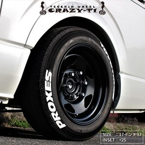 Hiace 200 Series Caravan NV350 <span class=keywords><strong>Roue</strong></span> CRAZY T-1 4 Pièces Set Tecchin Fer Étain Noir Blanc Chromé 16 <span class=keywords><strong>Pouces</strong></span> 17 <span class=keywords><strong>Pouces</strong></span> 35mm 40mm - Product Image 6