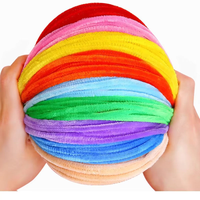 Limpiapipas de Felpa Engrosados de 8mm para Manualidades, Tallos de Peluche con Forma Geométrica, 100 unidades/paquete, Juguetes Educativos para Niños, Venta al por Mayor