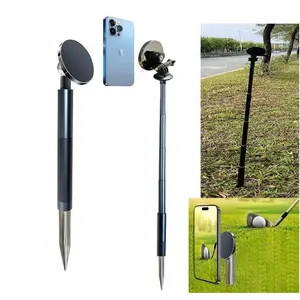 2024 Greatyyt Magnetische Golf Mobiele Telefoonhouder Mag-Safe Mount Record Golf Swing - Training Hulp Accessoires Met Statief Spike Clip