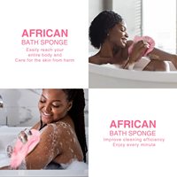 Éponge de bain africain filet africain Long filet éponge de bain exfoliant douche corps épurateur peau plus lisse