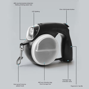 5 в 1 Многофункциональный поводок для собак без рук со светодиодной выдвижной функцией включает в себя пакет для еды и воды - Product Image 6