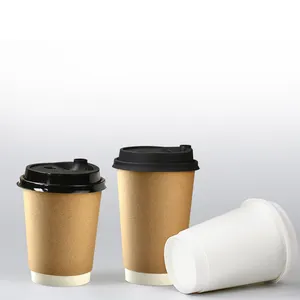 8oz 12oz 16oz 20oz phân hủy sinh học dùng một lần cafe Ethiopia carton đơn tường cà phê PLA cốc giấy với nắp