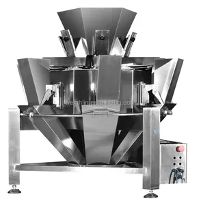 New released filling machine auto weigher rice salt seed oats beans nuts almonds small grains 10g-2kg 6 head linear weigher