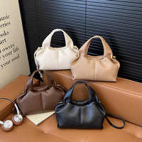 Sac nuage portable de style coréen pour femme, nouvelle collection hiver 2025, texture avancée, sac à bandoulière messager élégant et tendance