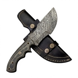 Cuchillo Desollador de Acero de Damasco de Calidad Premium con Mango Ergonómico, Cuchillos Desolladores Personalizables OEM con Funda de Cuero - Product Image 2