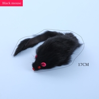 Vente en gros de souris en fourrure de lapin moderne écologique jouets pour chat résistant aux morsures interactif noir blanc gris jouet pour chat souris fournitures pour animaux de compagnie