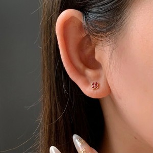 Pendientes de Oro Sólido de 18K Xinfly con Rubí Natural de Mozambique Rojo Sangre de Paloma AU750, Diseño Trébol Vintage Milgrain para Boda y Uso Diario - Product Image 5