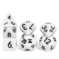 Ensemble de dés polyédriques miniatures HS 10 mm D4-D20 DND Jeu de société en bois acrylique métal pour petits jeux de rôle