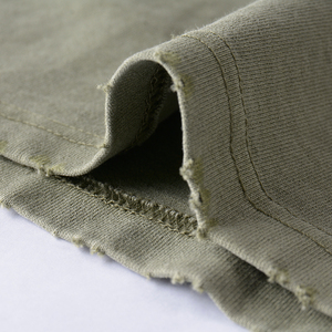 젤란 도매 디스트레스드 애시드 워시드 티셔츠 스트릿웨어 힙합 100% 면 티셔츠 로고 맞춤 오버사이즈 빈티지 - Product Image 5