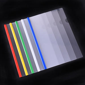 Dossier de fichiers en plastique d'usine avec barre coulissante Couvertures de rapport transparentes avec barre coulissante Dossiers de rapport avec couvercle transparent pour reprise - Product Image 1