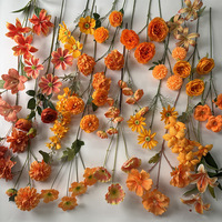 Bouquet de fleurs artificielles 40 cm avec fonction imperméable pour la fête des mères et Noël, décoration intérieure/extérieure