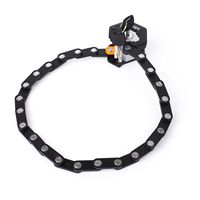 Antivol de vélo ultra-compact et portable avec plaques en acier entrecroisées et kit de fixation réglable pour guidon inclus