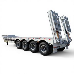 Remorque surbaissée durable à 4 essieux avec col de cygne amovible pour le transport de machines - Product Image 1
