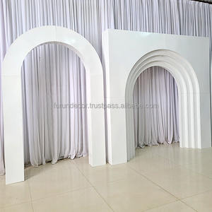 Arche 3D blanche moderne en métal pour mariage, baby shower, décoration de maison et de scène - Product Image 3