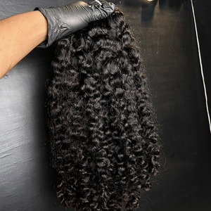 Lots de <span class=keywords><strong>Cheveux</strong></span> Humains Vierges Bruts Bouclés Birmans Grade Remy, Super Double Drawn <span class=keywords><strong>pour</strong></span> Extensions à Cuticules Alignées, 100g - Product Image 3