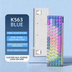 <span class=keywords><strong>Clavier</strong></span> à membrane filaire mini Keywin OEM, disposition personnalisée, 68 touches, couleurs mélangées, éclairage LED, pour <span class=keywords><strong>ordinateur</strong></span> de <span class=keywords><strong>bureau</strong></span>, jeux - Product Image 5
