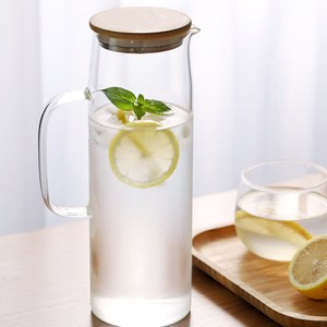 1.4L Pichet D'<span class=keywords><strong>eau</strong></span> Froide/<span class=keywords><strong>Carafe</strong></span>/Cruche de <span class=keywords><strong>Filtre</strong></span> À <span class=keywords><strong>Eau</strong></span> Pichet En Verre Avec Couvercle En Bambou - Product Image 3