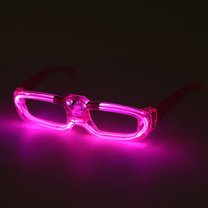 Hình dạng vuông ánh sáng lạnh <span class=keywords><strong>Led</strong></span> nhựa khung Glow Đảng kính mới lạ Light Up Eyewear tổ chức sự kiện nguồn cung cấp - Product Image 5