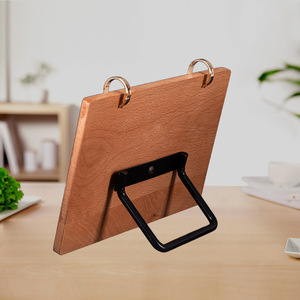 Walnut <b>wood</b>, wrought iron, <b>solid</b> <b>wood</b> <b>desk</b> calendar 2026, creative desktop calendar, customizable with logo, suitable for - Product Image 3