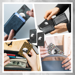 TITUO Custom Ultra Slim TPU <span class=keywords><strong>Air</strong></span> <span class=keywords><strong>Tag</strong></span> Case para hombres y mujeres Cute Wallet Holder para teléfonos móviles - Product Image 3