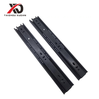 Glissières de tiroir XUDAN 45 mm en acier laminé à froid à double usage, robustes, à roulement à billes, ouverture par poussée à 3 volets, pour meubles et mobilier d'extérieur