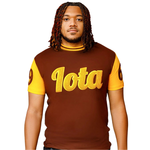 T-shirt en chenille Iota Phi Theta 1963, coton premium, vêtement grec, logo de la fraternité brodé, coupe classique, uni, 220g, confortable - Product Image 1