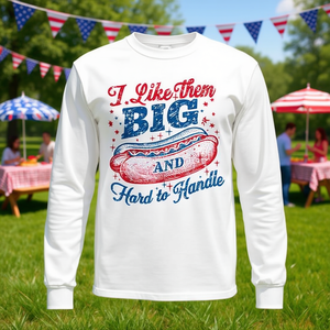 T-shirt à manches longues Wiener du 4 juillet, j'aime les modèles grands et résistants - Product Image 3