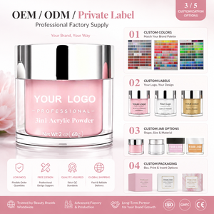 Poudre acrylique crémeuse 3-en-1 <span class=keywords><strong>Ellis</strong></span> Nail Bulk Bottle couleurs <span class=keywords><strong>Nude</strong></span>/Rose/Transparent/NEON séchage rapide pour ongles français - Product Image 6